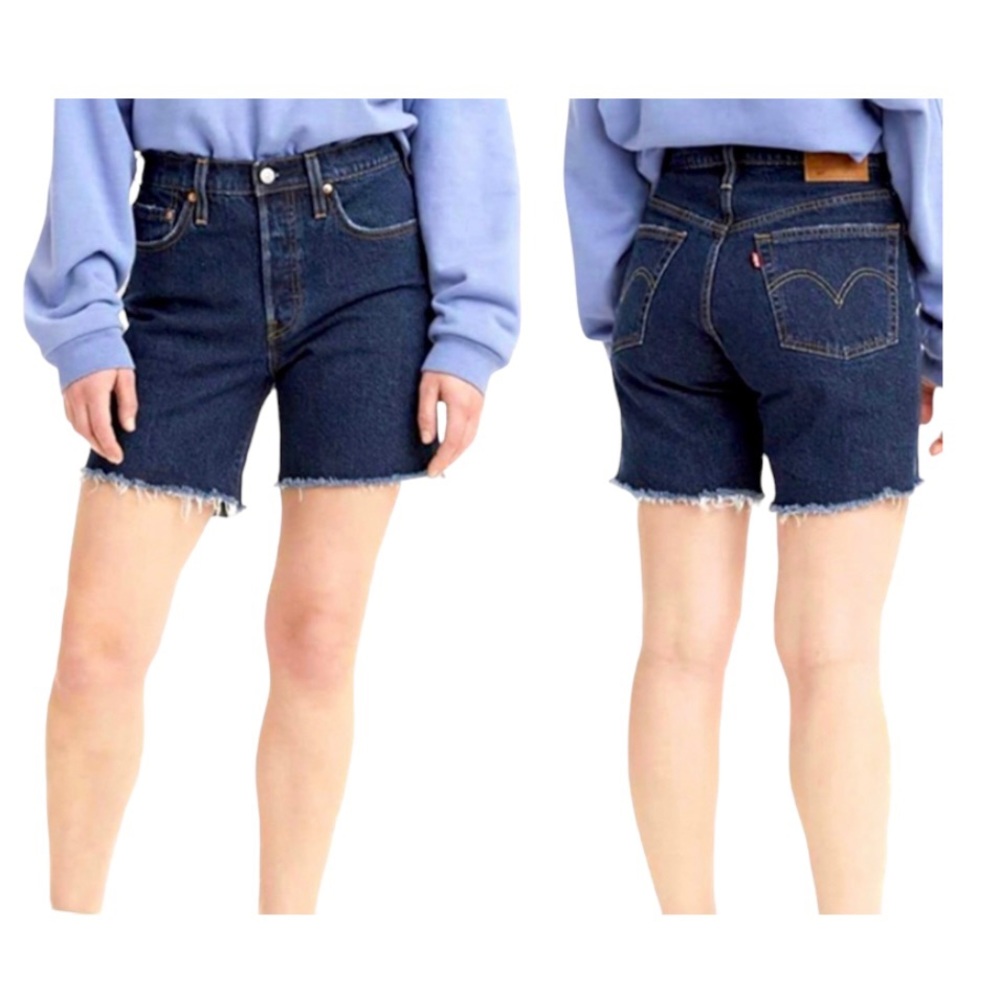 LEVI’S • 501 High Rise Mid Thigh Jeans Shorts • 28